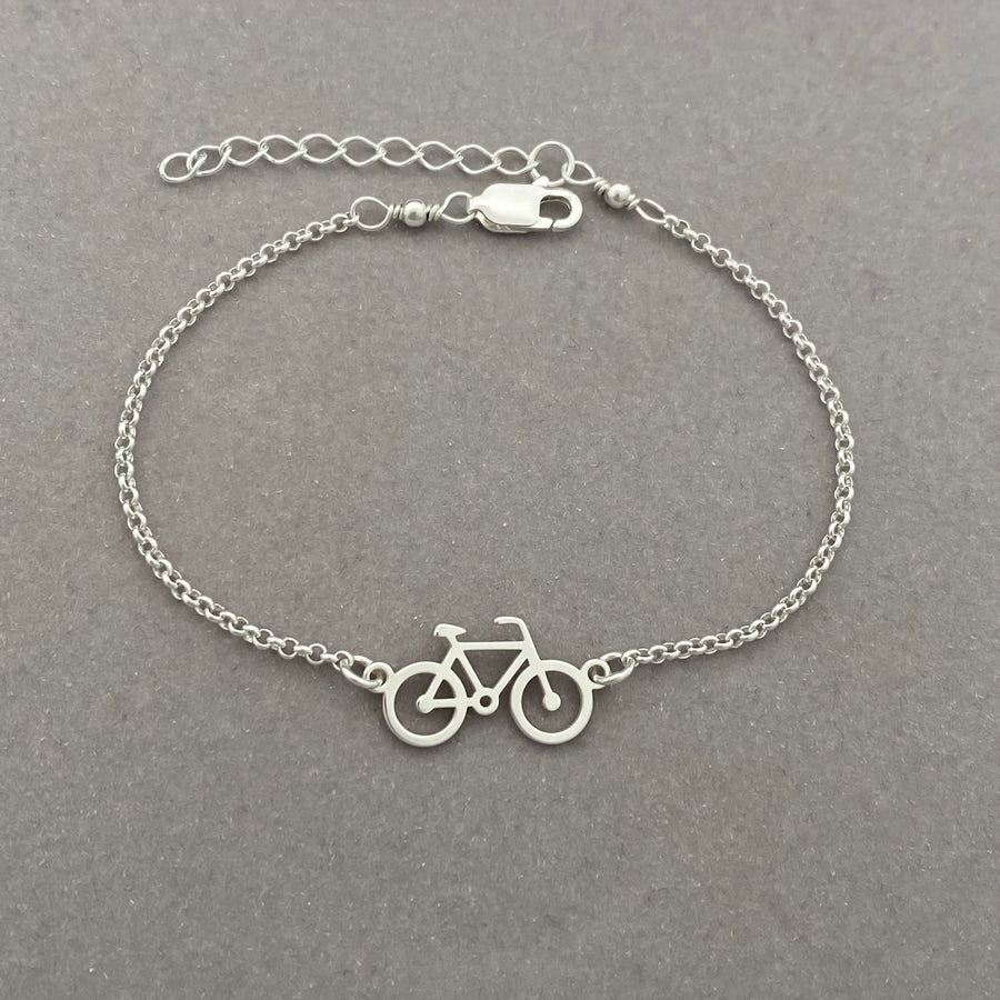 Life is a Journey Bracelet or anklet, Sterling Silver Bicycle Bracelet, Bike bracelet, Adjustable Anklet, Travel jewellery gift