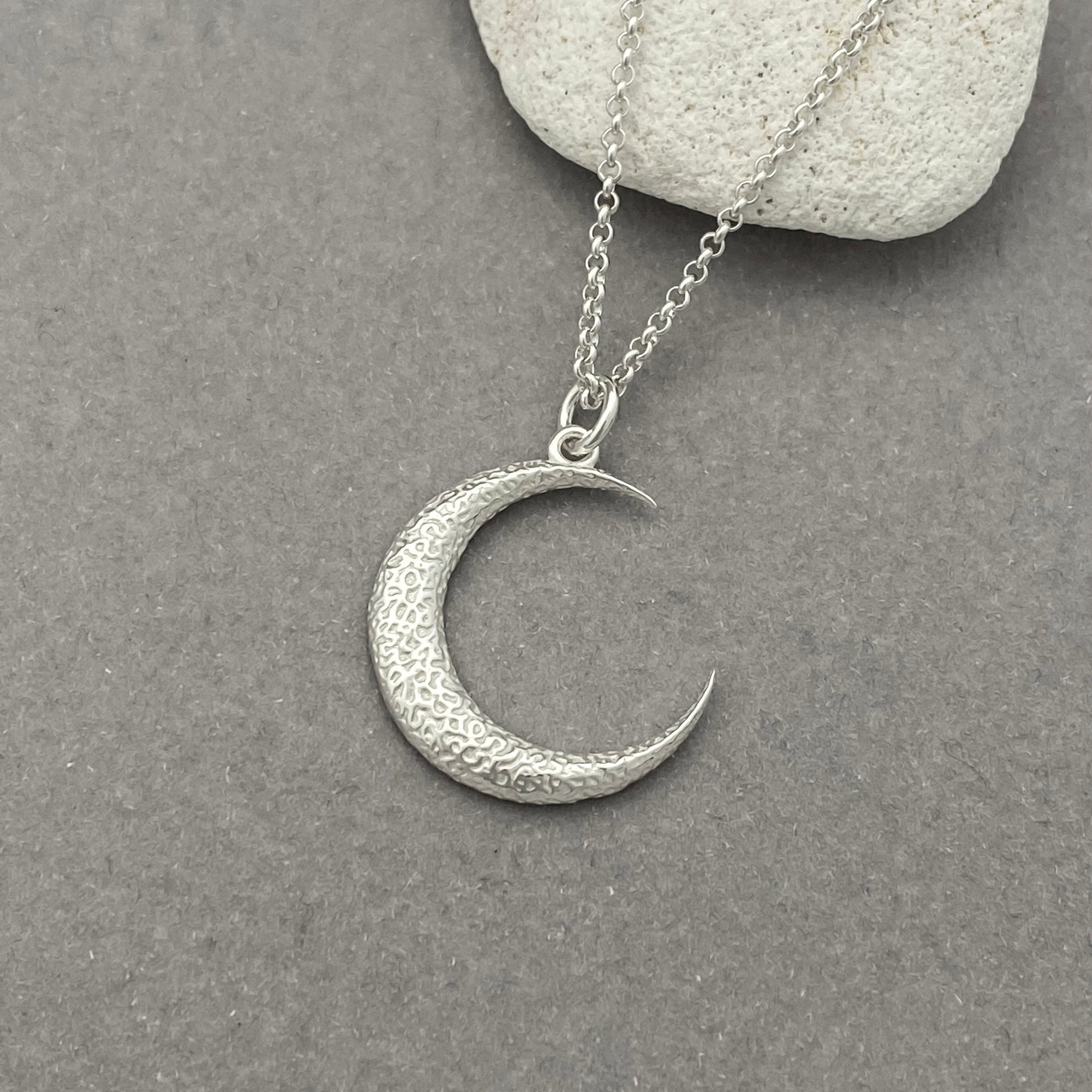 Sterling Silver Moon Necklace