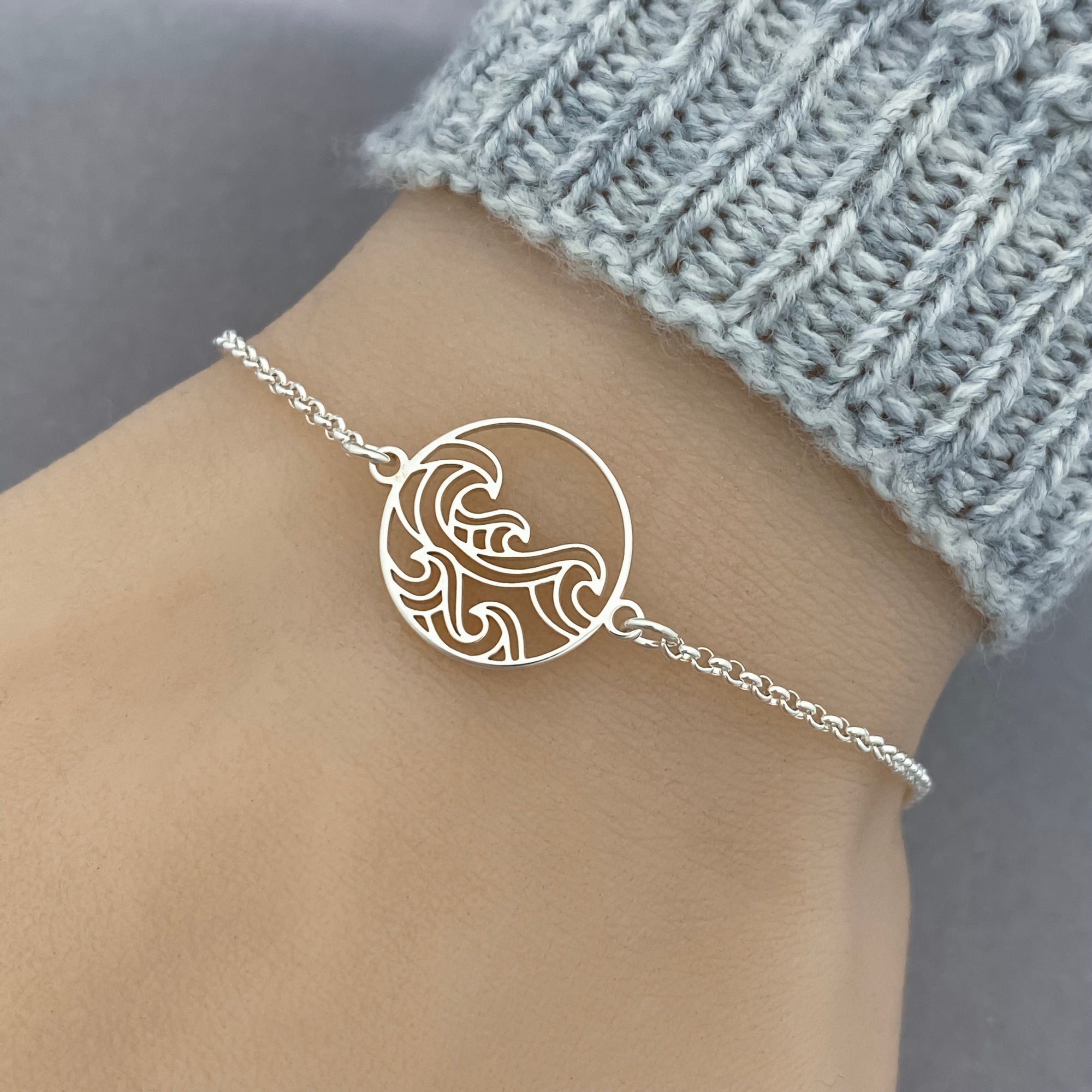 Sterling Silver Wave Bracelet