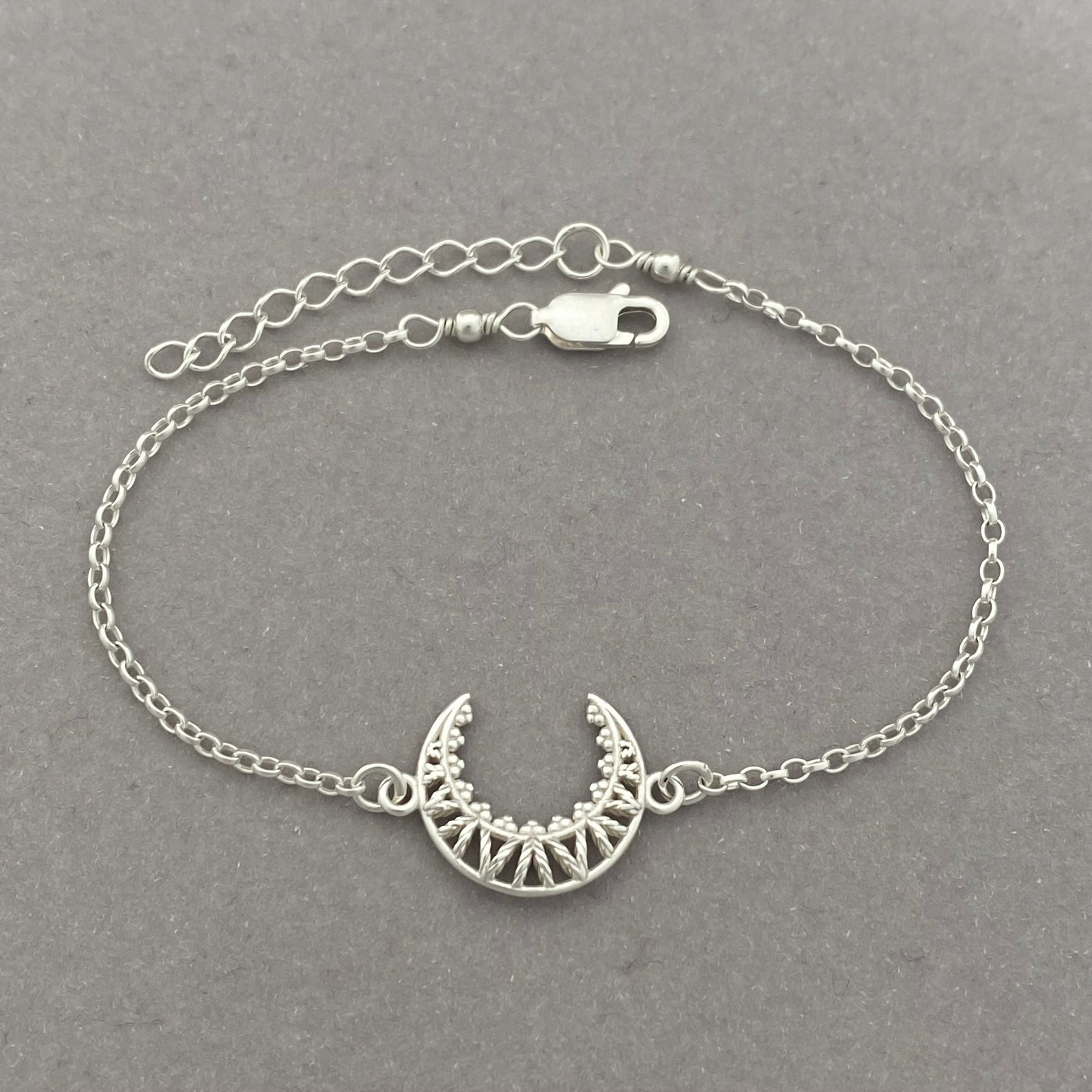 Sterling Silver Moon Bracelet - JewelleryByZM 