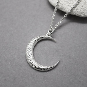 Sterling Silver Moon Necklace, Love You To The Moon And Back