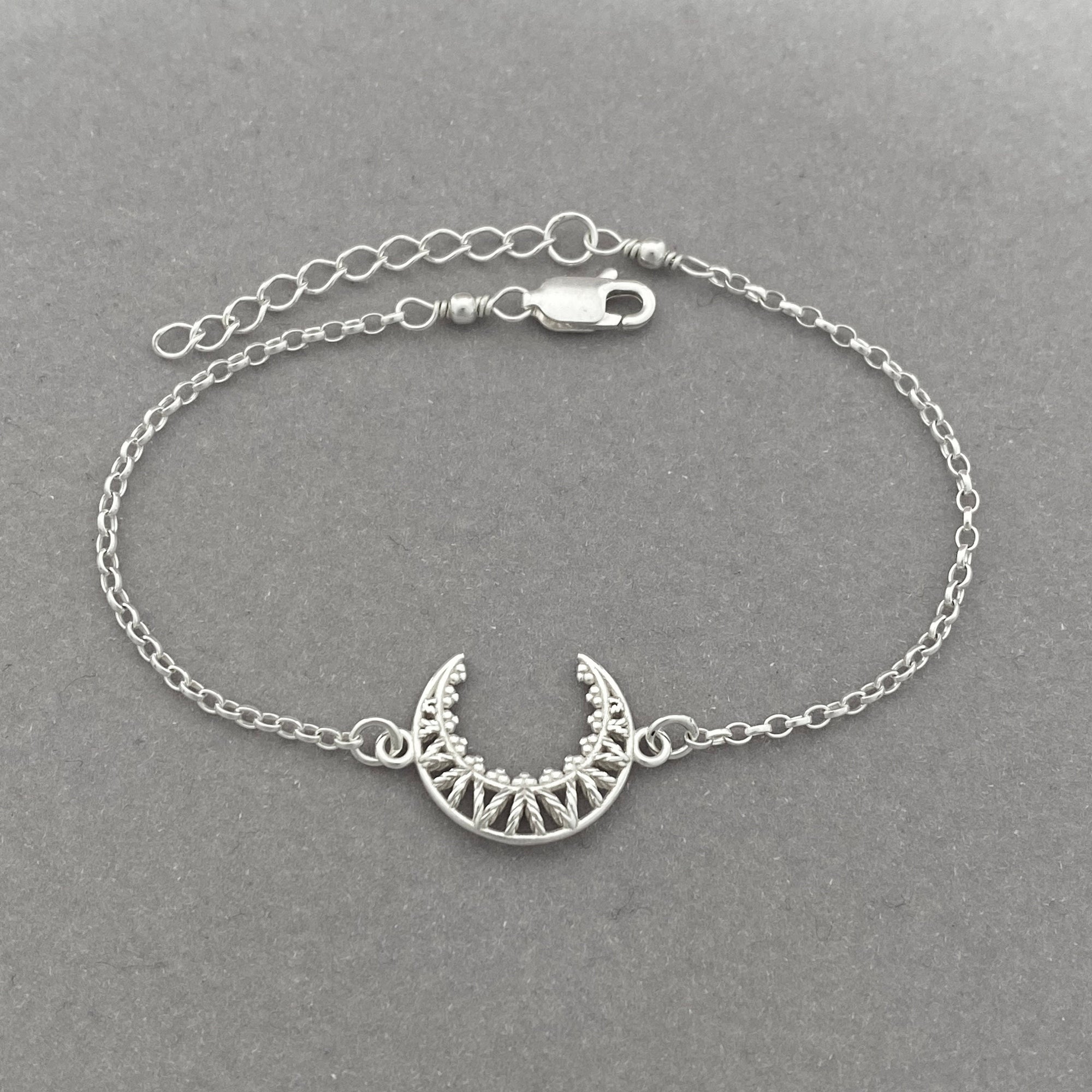 Sterling Silver Moon Bracelet