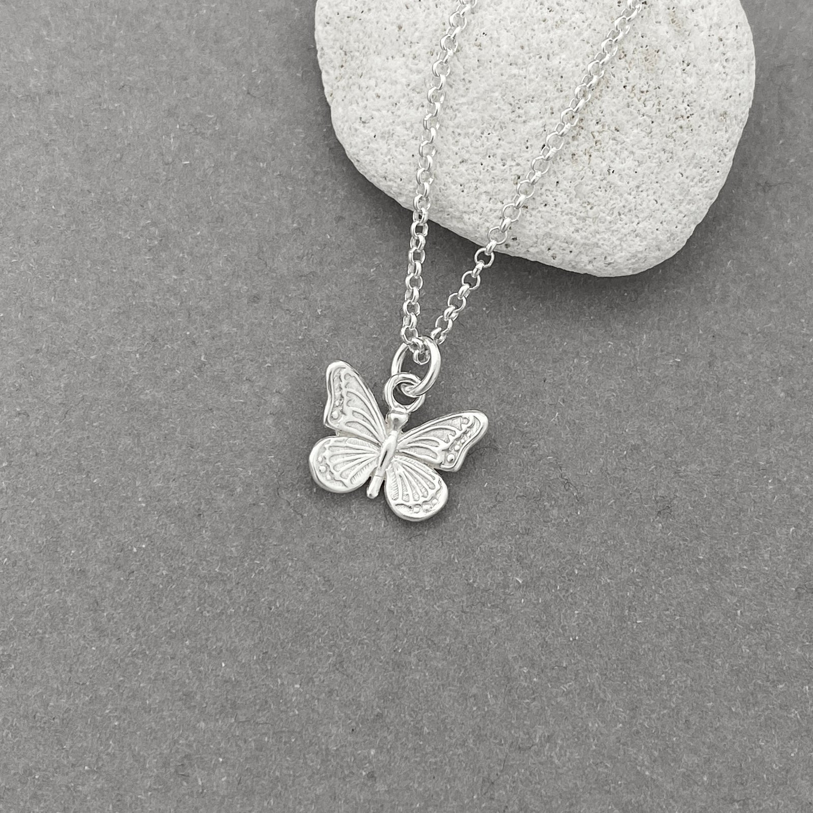 Sterling Silver Butterfly Necklace - JewelleryByZM 