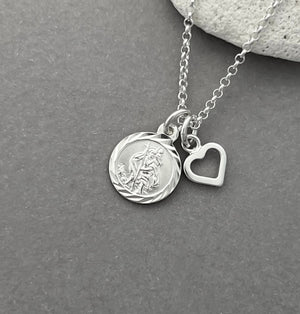Sterling Silver Saint Christopher Necklace - Protection Necklace