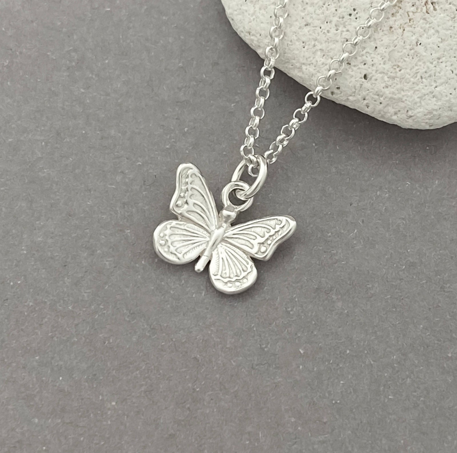 Sterling Silver Butterfly Necklace - JewelleryByZM 