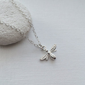 Bee Necklace in Sterling Silver