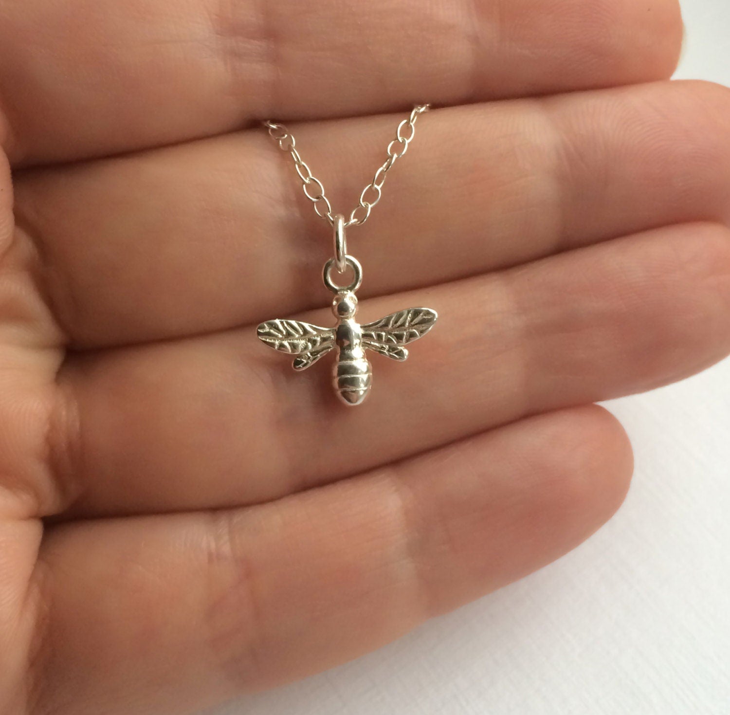 Sterling Silver Bee Necklace